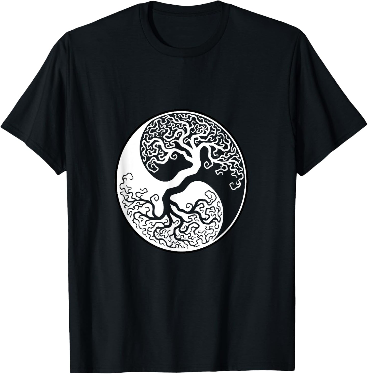 Yin Yang Tree Of Life T-Shirt - T-Shirt | Black