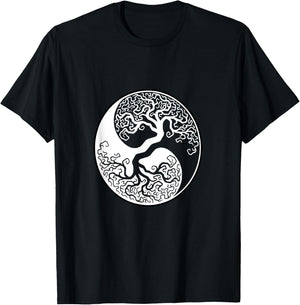 Yin Yang Tree Of Life T-Shirt - T-Shirt | Black