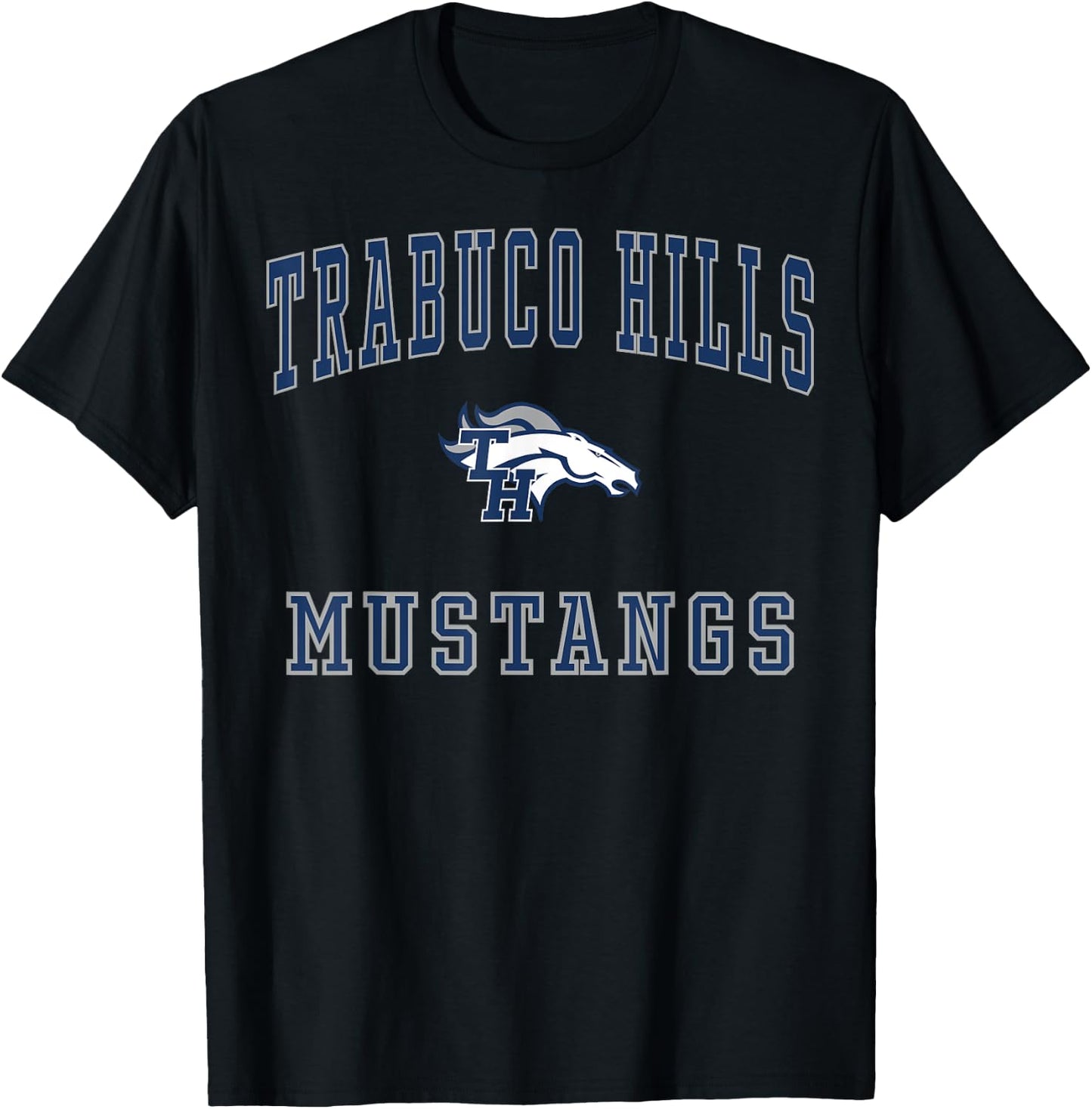 Trabuco Hills High School Mustangs C1 T-Shirt - T-Shirt | Black