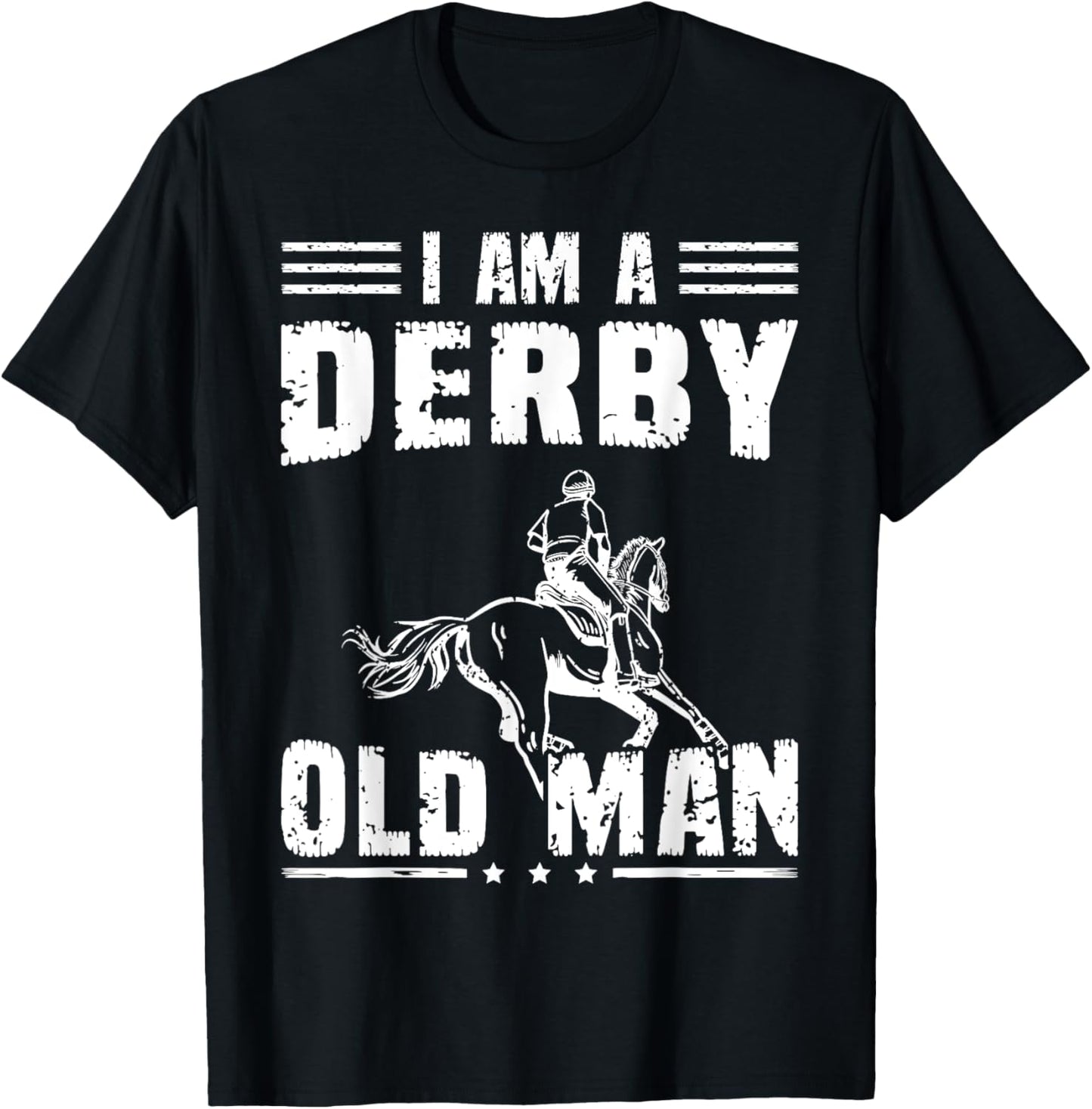 Derby Old Man Horse Racing Dress KY Horse Racing T-Shirt - T-Shirt | Black