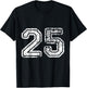 Distressed Number 25 Jersey T-Shirt - T-Shirt | Black