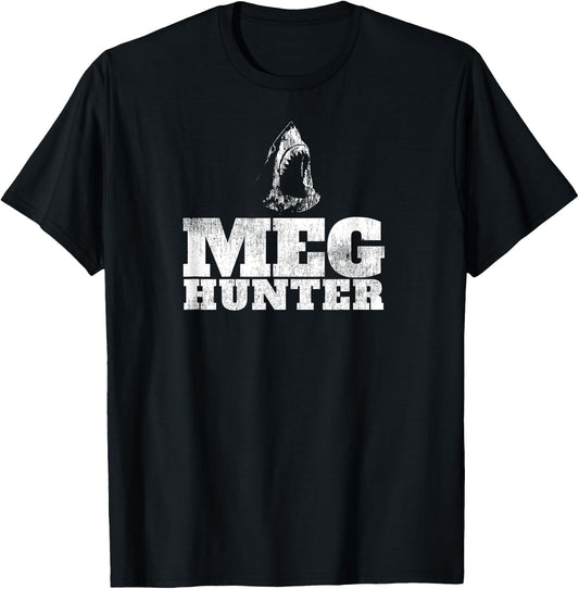 Megalodon Hunter Meg Shark Shirts Shark Gift T-Shirt - T-Shirt | Black