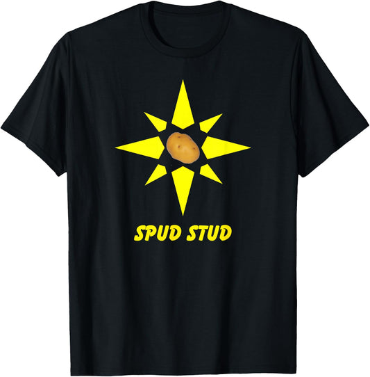 Spud Stud Potato Food Chef Cook T-Shirt - T-Shirt | Black