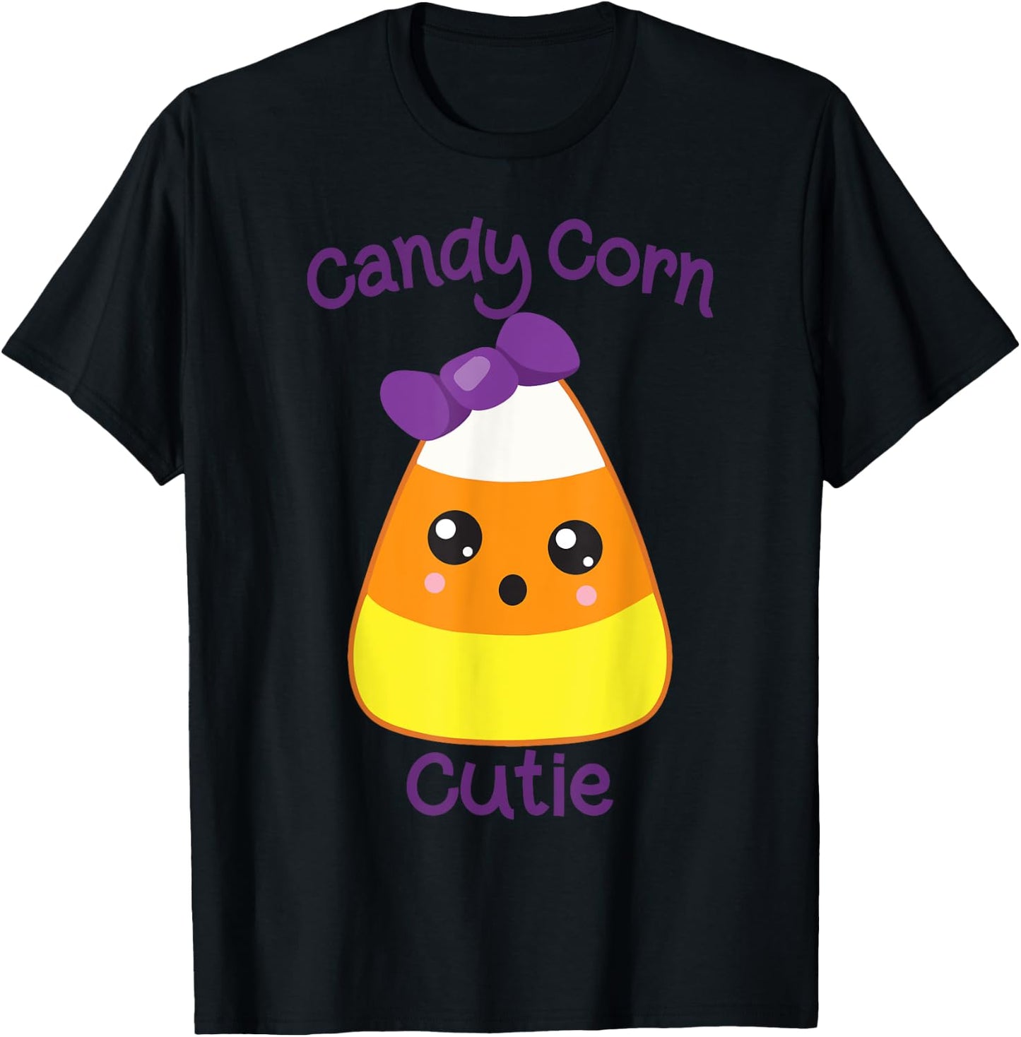 Candy Corn Cutie Cute Halloween Costume Graphic design T-Shirt - T-Shirt | Black