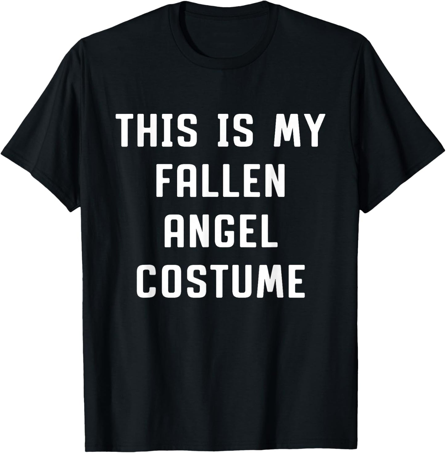 This Is My Fallen Angel Halloween Costume Simple Funny T-Shirt - T-Shirt | Black