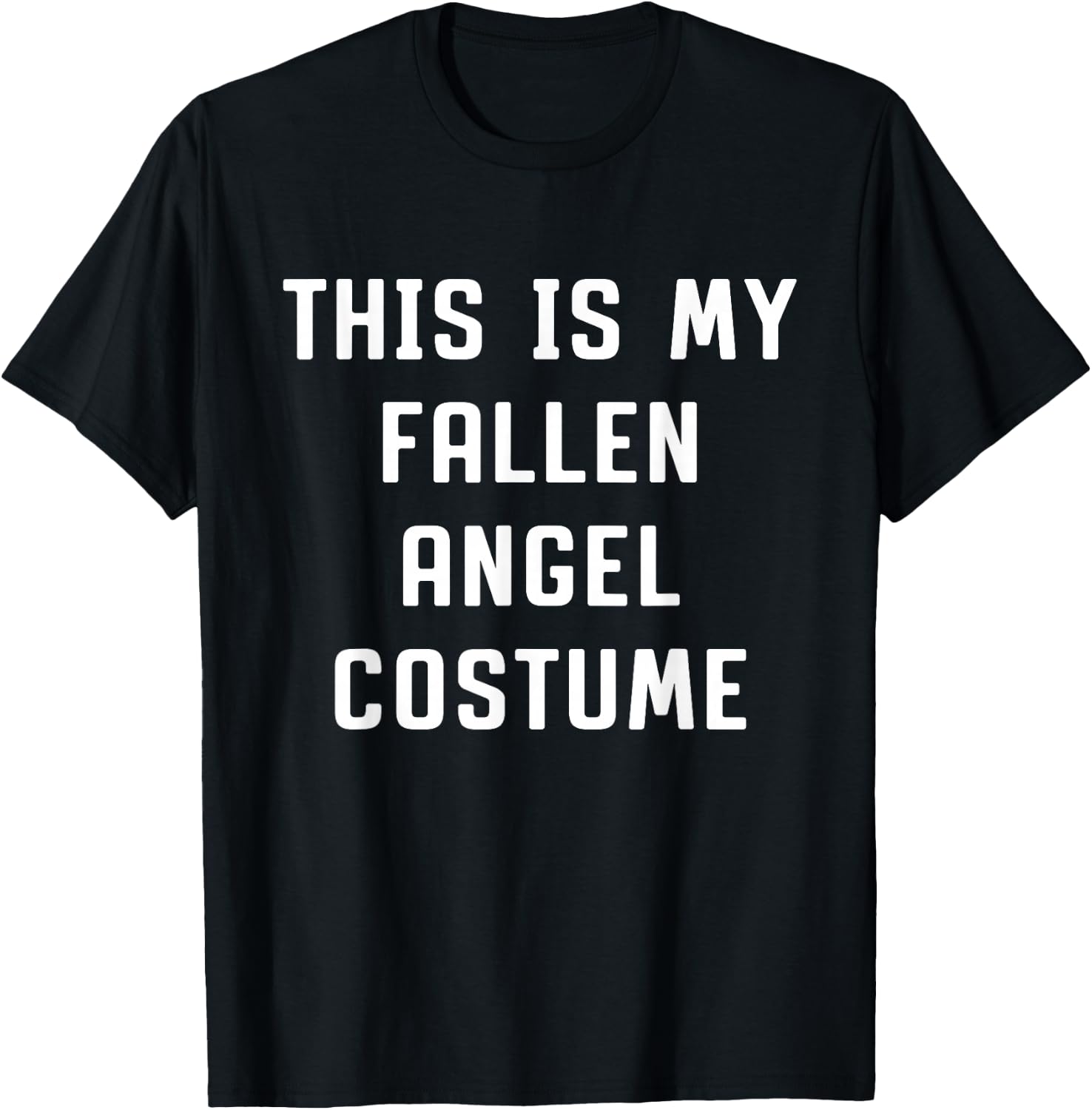 This Is My Fallen Angel Halloween Costume Simple Funny T-Shirt - T-Shirt | Black