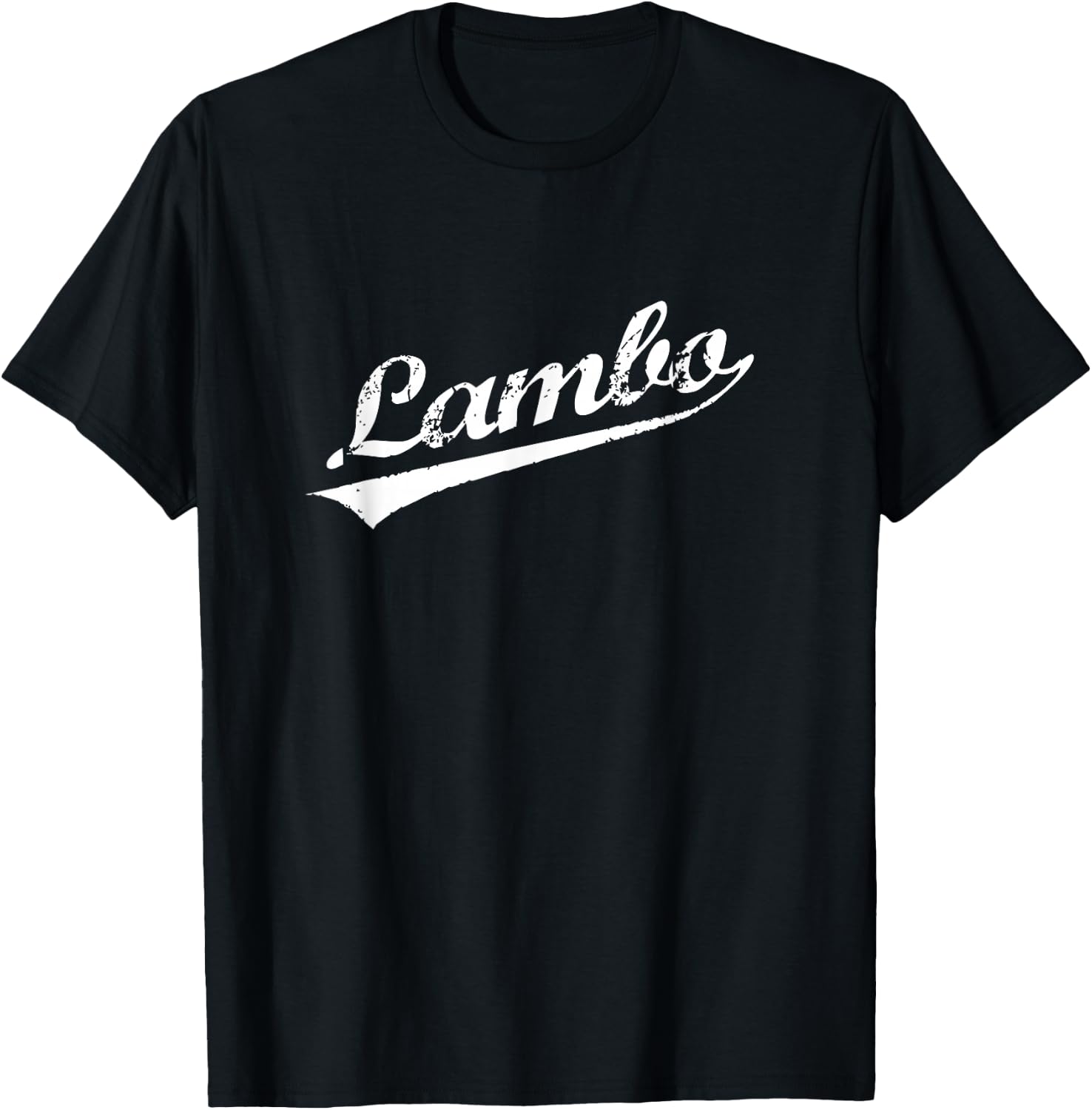 Lambo Distressed Hip Hop Rap Slang T-Shirt - T-Shirt | Black
