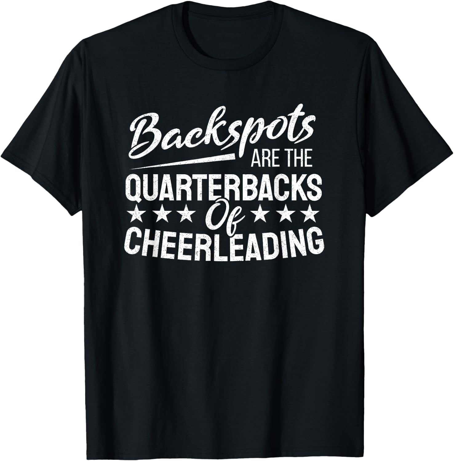 Backspot Cheerleading Cheerleader Quarterback T-Shirt - T-Shirt | Black