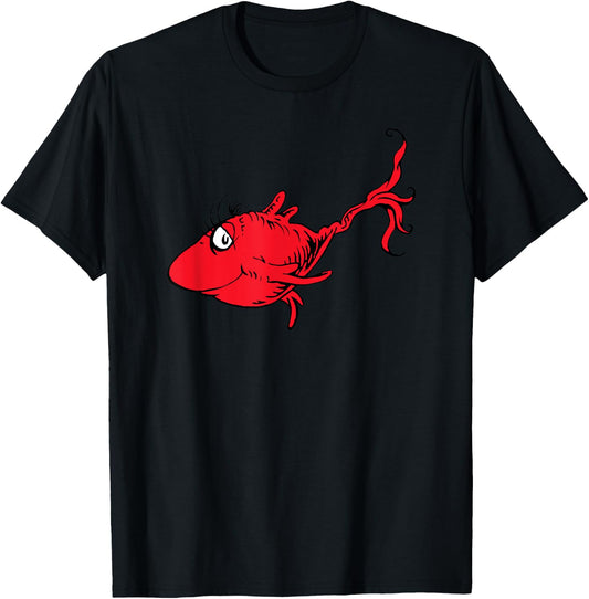 Dr. Seuss Red Fish T-Shirt - T-Shirt | Black