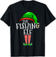 Fishing Elf Family Matching Group Christmas Gift Dad Pops T-Shirt - T-Shirt | Black