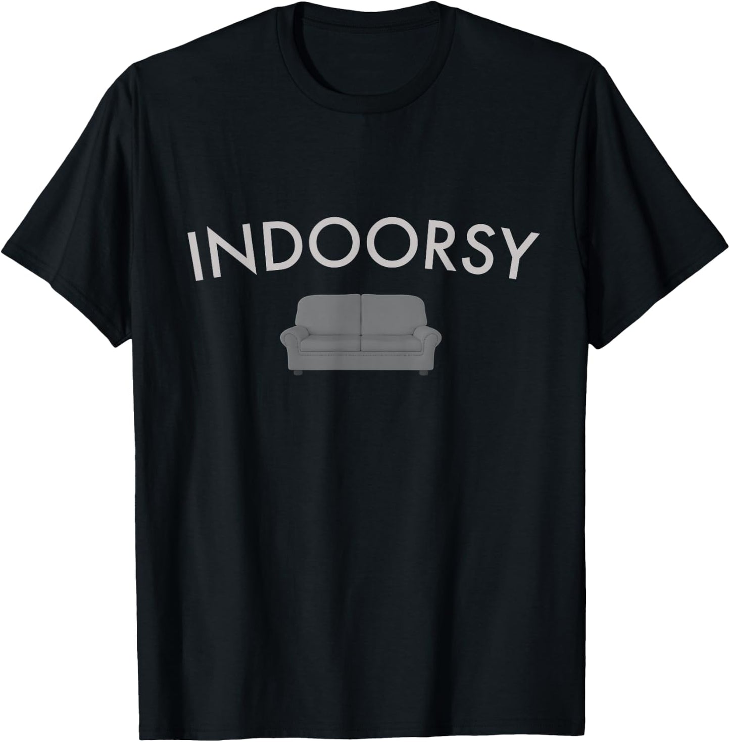 Indoorsy Introvert Couch Potato Funny T Shirt T-Shirt - T-Shirt | Black