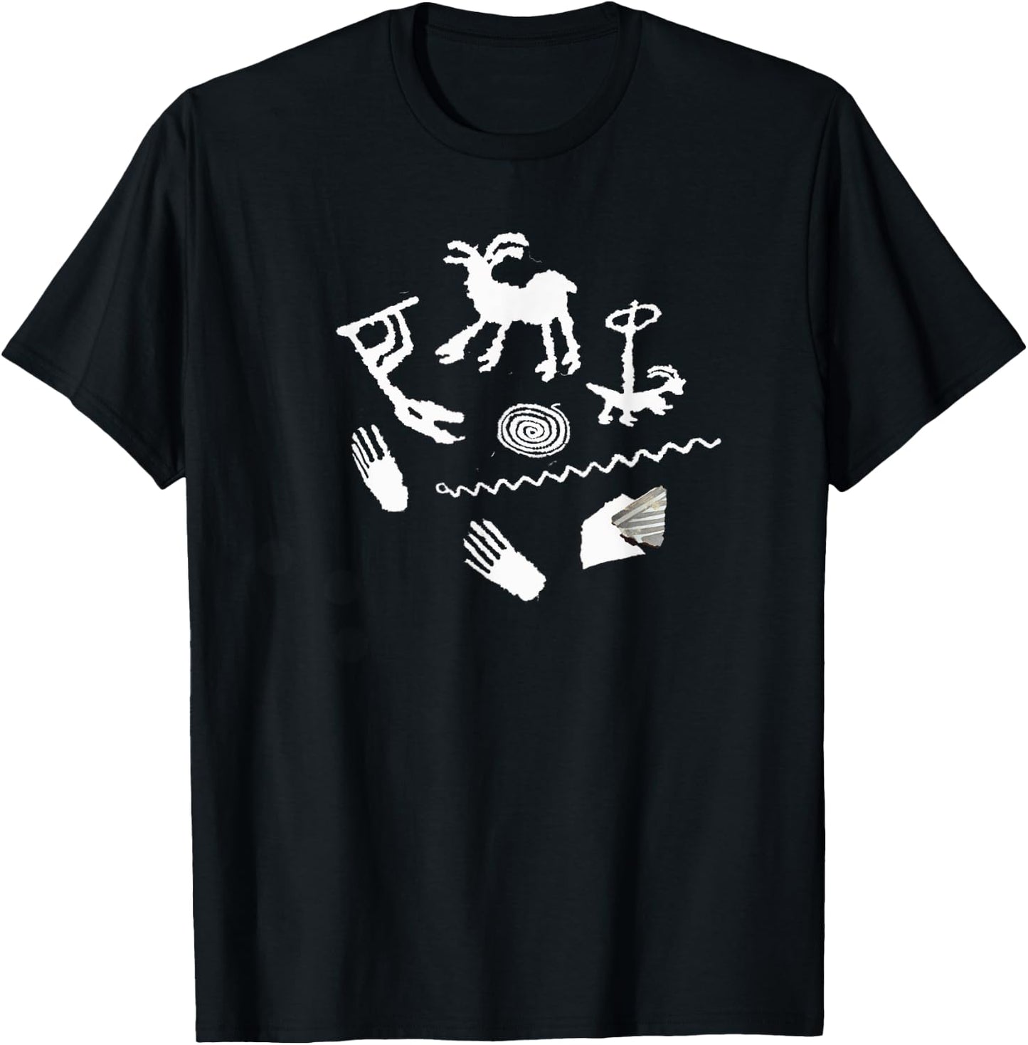 Petroglyph. Rock art. Multiples T-Shirt - T-Shirt | Black