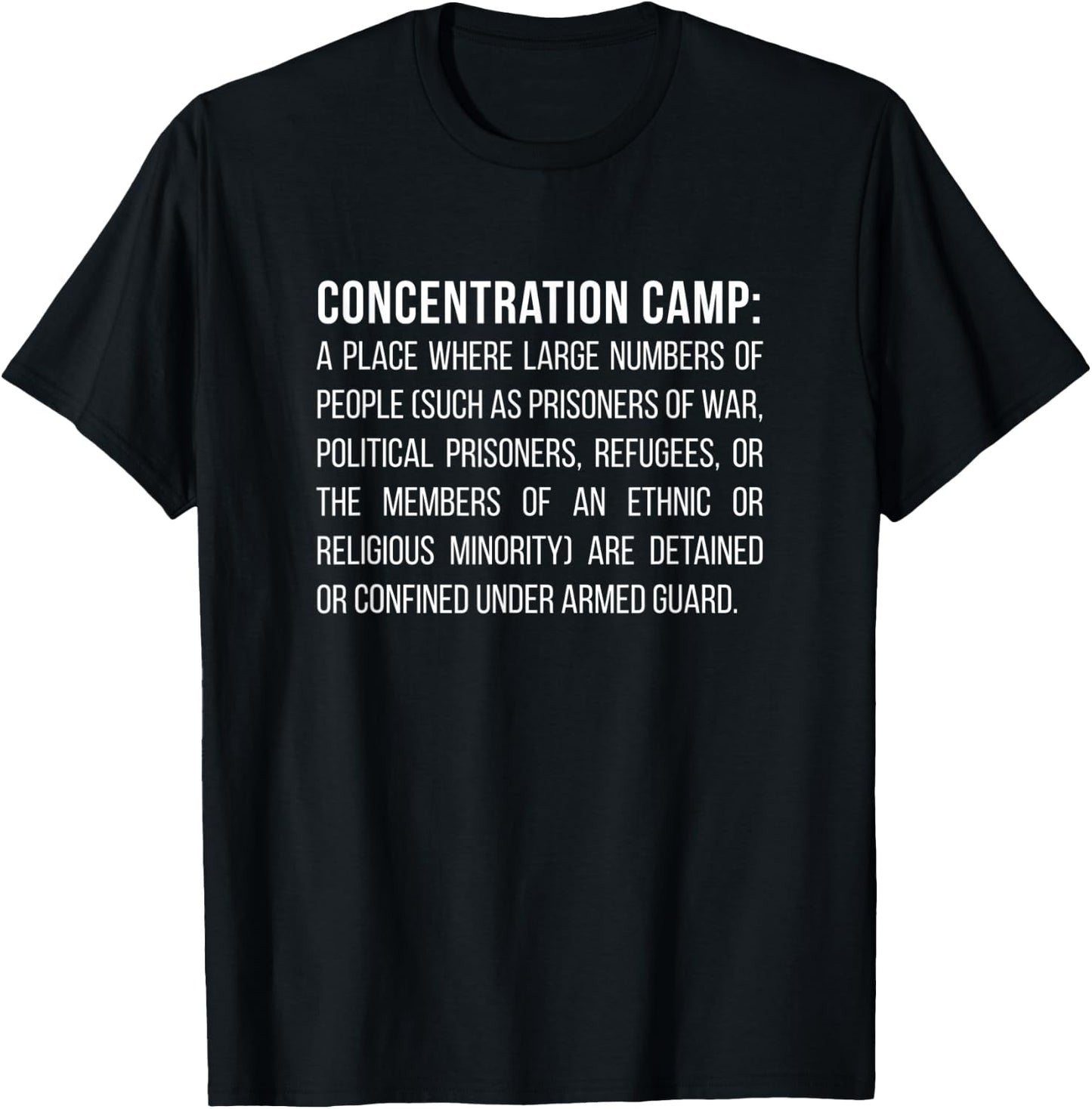 Concentration Camps Defined Protest and Resist Detention T-Shirt - T-Shirt | Black