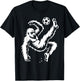 Funny Bigfoot Playing Soccer, Sasquatch Bicycle Kick Soccer T-Shirt - T-Shirt | Black