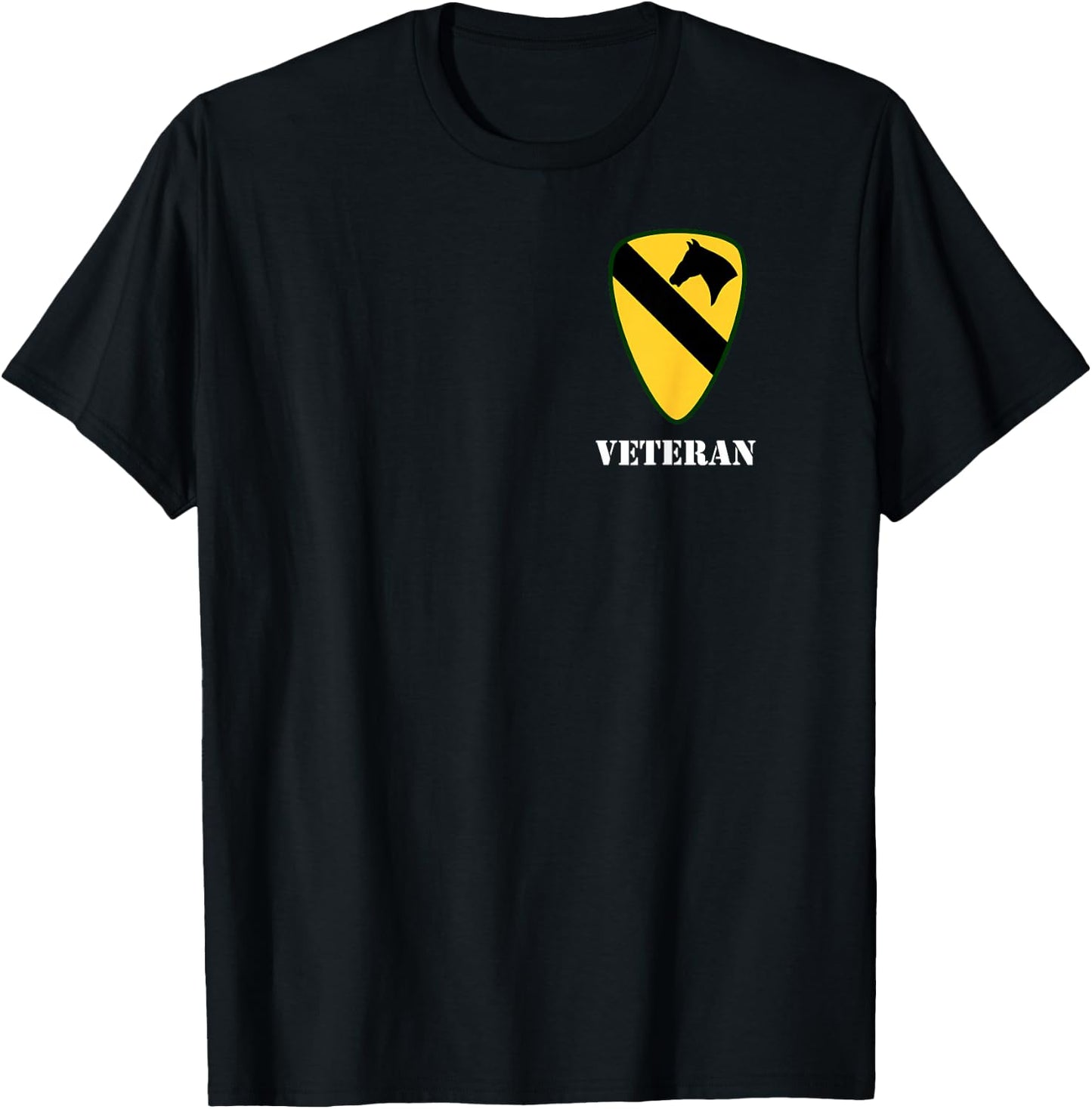1st Cavalry Division Shirt - 1st CAV Shirt - Veteran (Black) T-Shirt - T-Shirt | Black