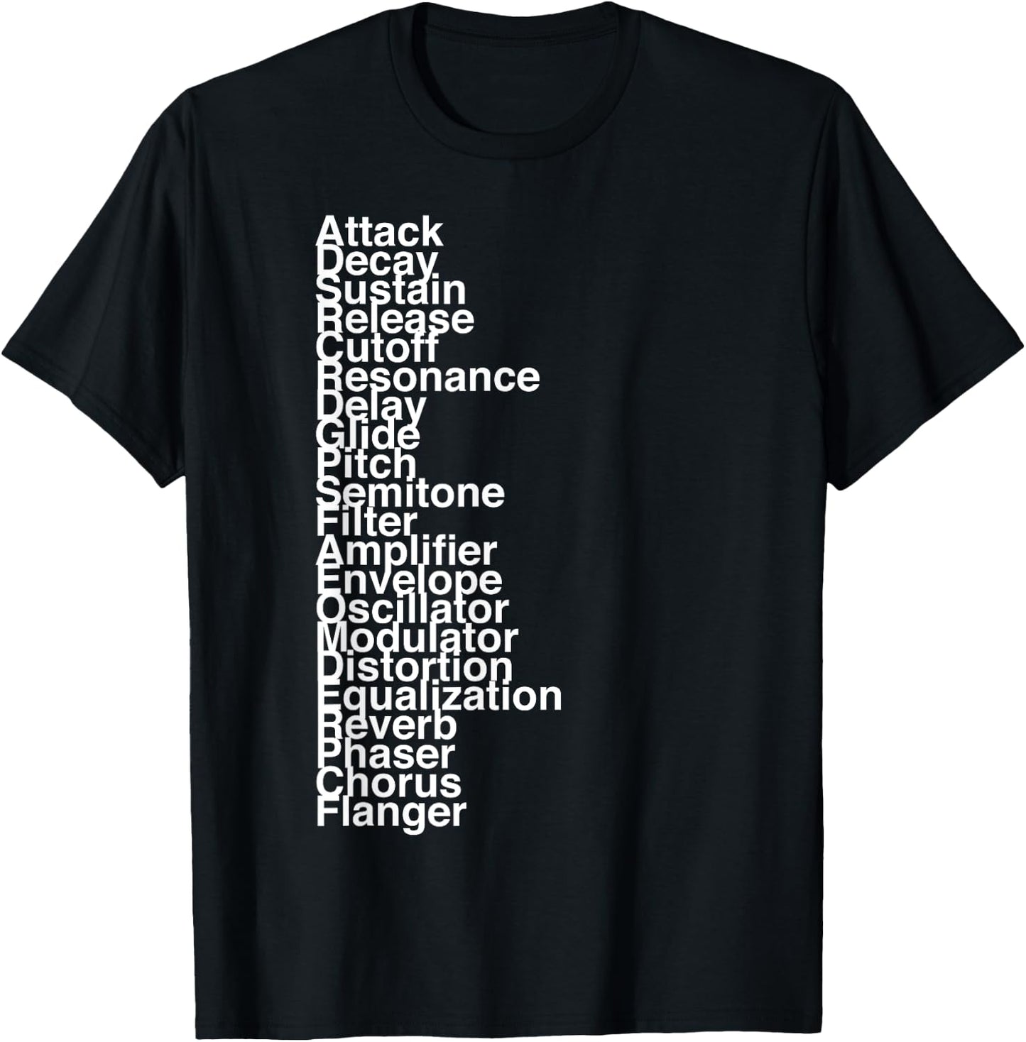 Synth Terms T-Shirt - T-Shirt | Black