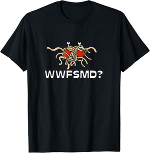 WWFSMD? Flying Spaghetti Monster FSM T-Shirt - T-Shirt | Black