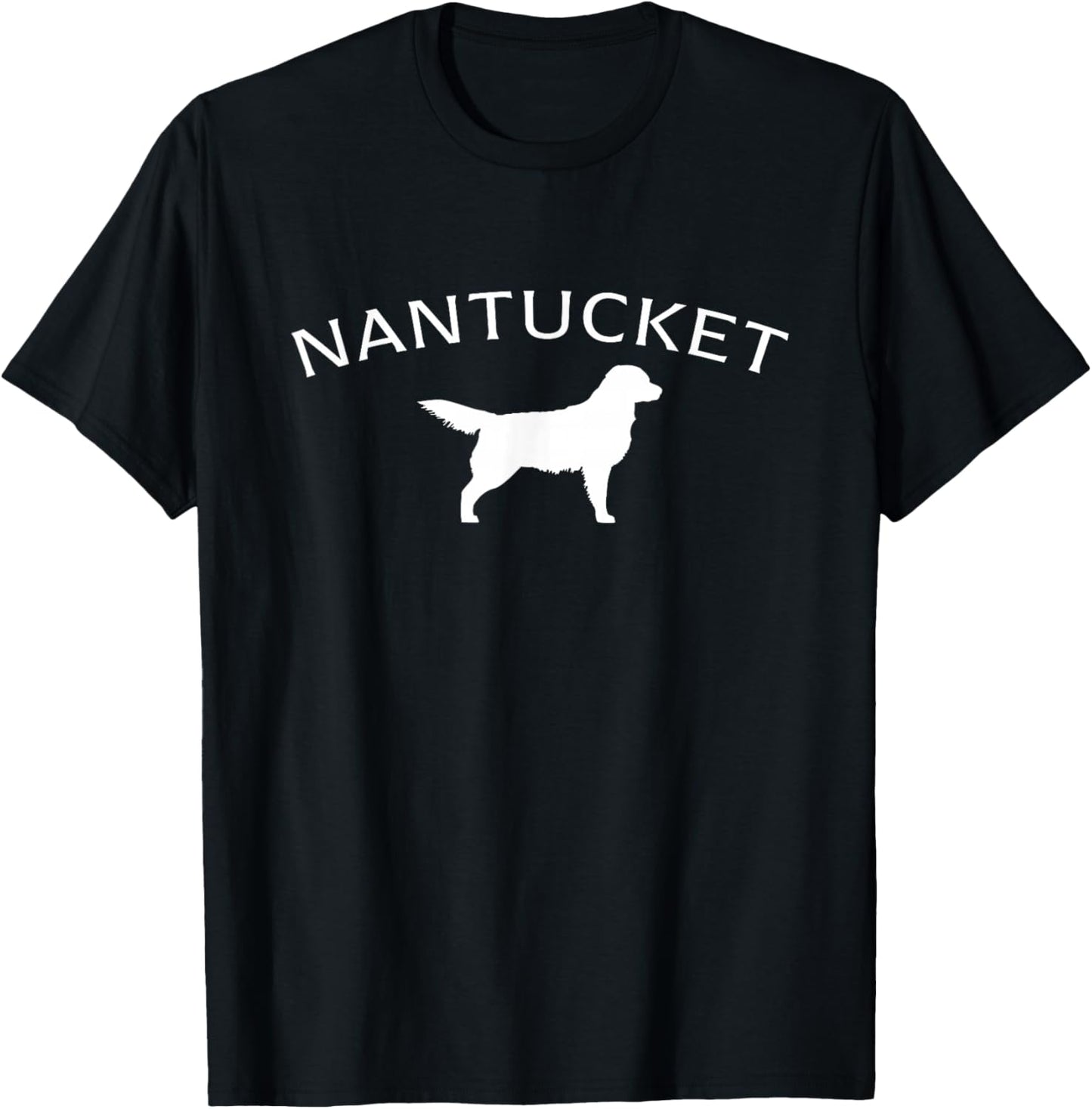 Nantucket Dog White T-Shirt - T-Shirt | Black
