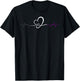 Ace Pride Elegant Heartbeat Line Asexual Colors T-Shirt - T-Shirt | Black
