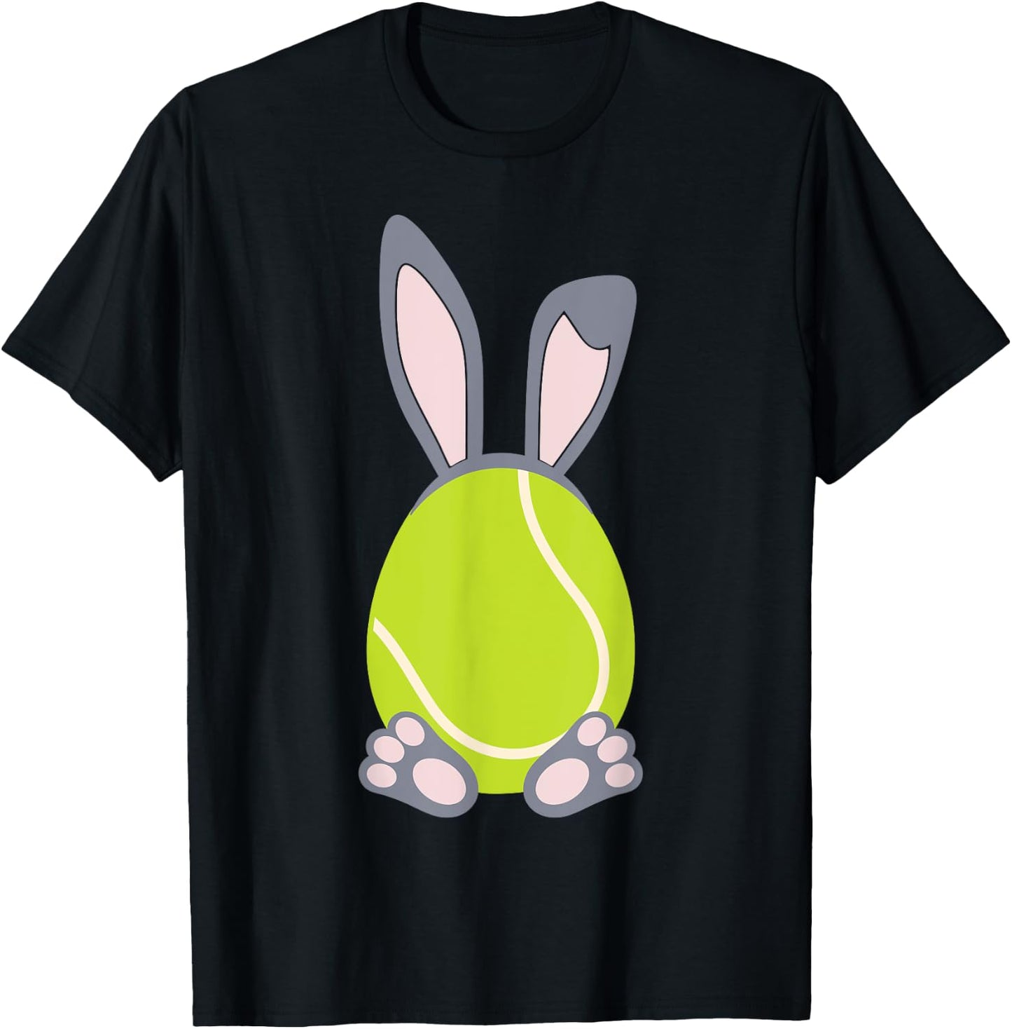 Tennis Easter Egg Rabbit Bunny - Tennis Shirt T-Shirt - T-Shirt | Black