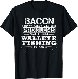 Funny Walleye Fishing Sarcastic T Shirt Gift T-Shirt - T-Shirt | Black