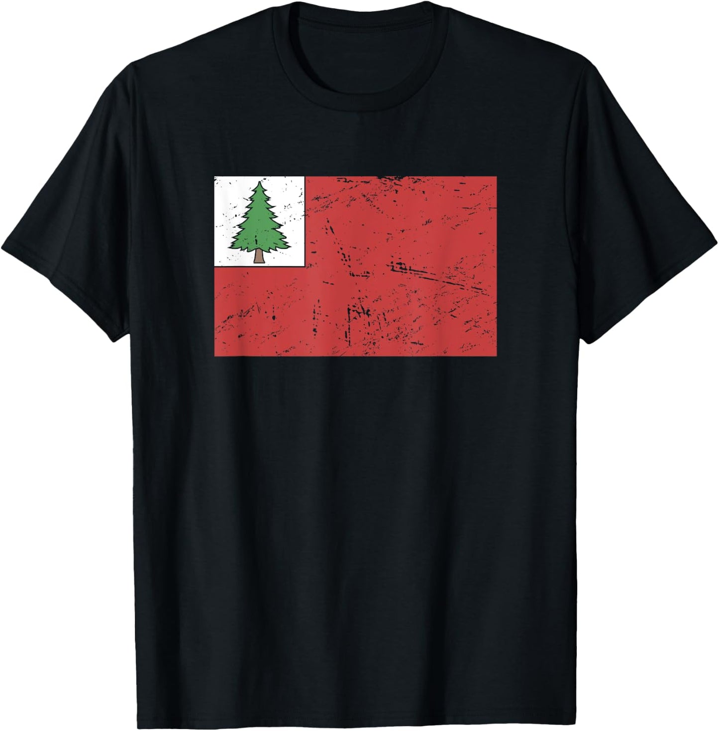 Flag Of New England 1776 American Revolutionary War T-Shirt - T-Shirt | Black