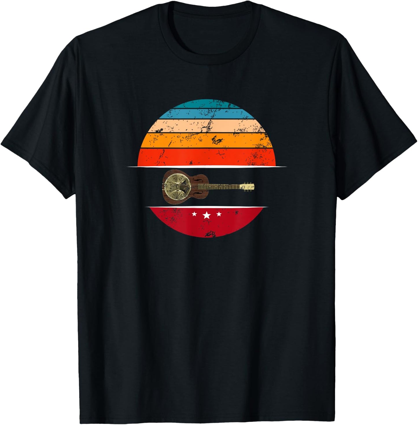 Vintage Dobro - Cool Guitar T Shirt T-Shirt - T-Shirt | Black