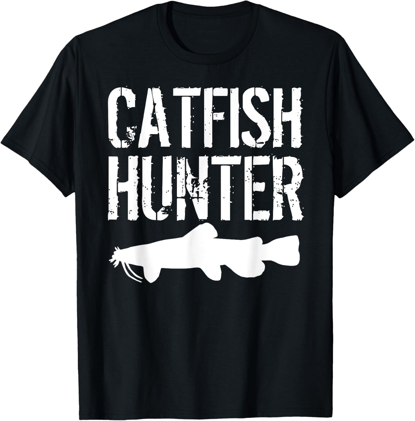 Catfishing Fishing - Catfish Hunter Fisherman Gift T-Shirt - T-Shirt | Black
