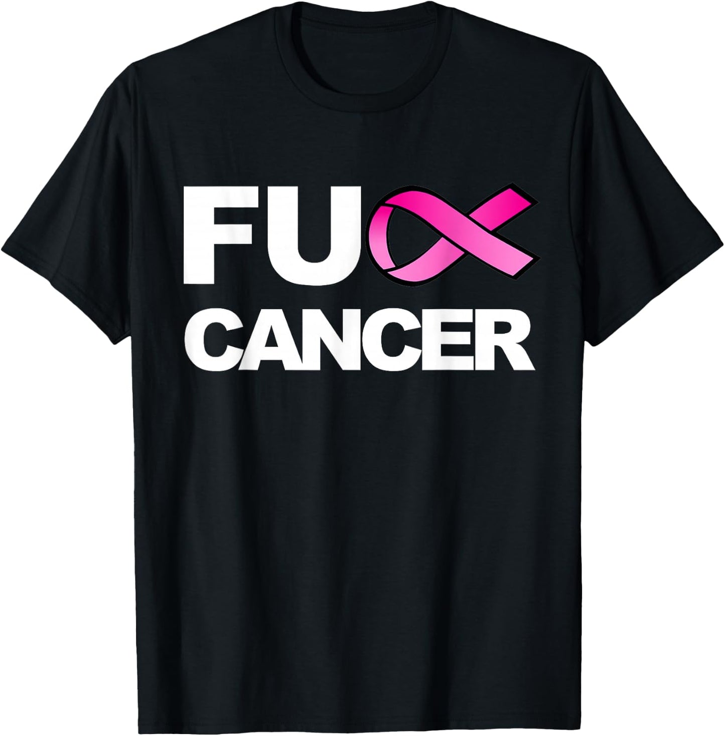 Fuck Cancer for Breast Cancer Awareness T-Shirt - T-Shirt | Black