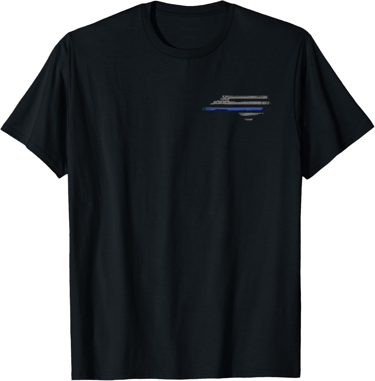 North Carolina Police, Law Enforcement Thin Blue Line Shirt T-Shirt - T-Shirt | Black