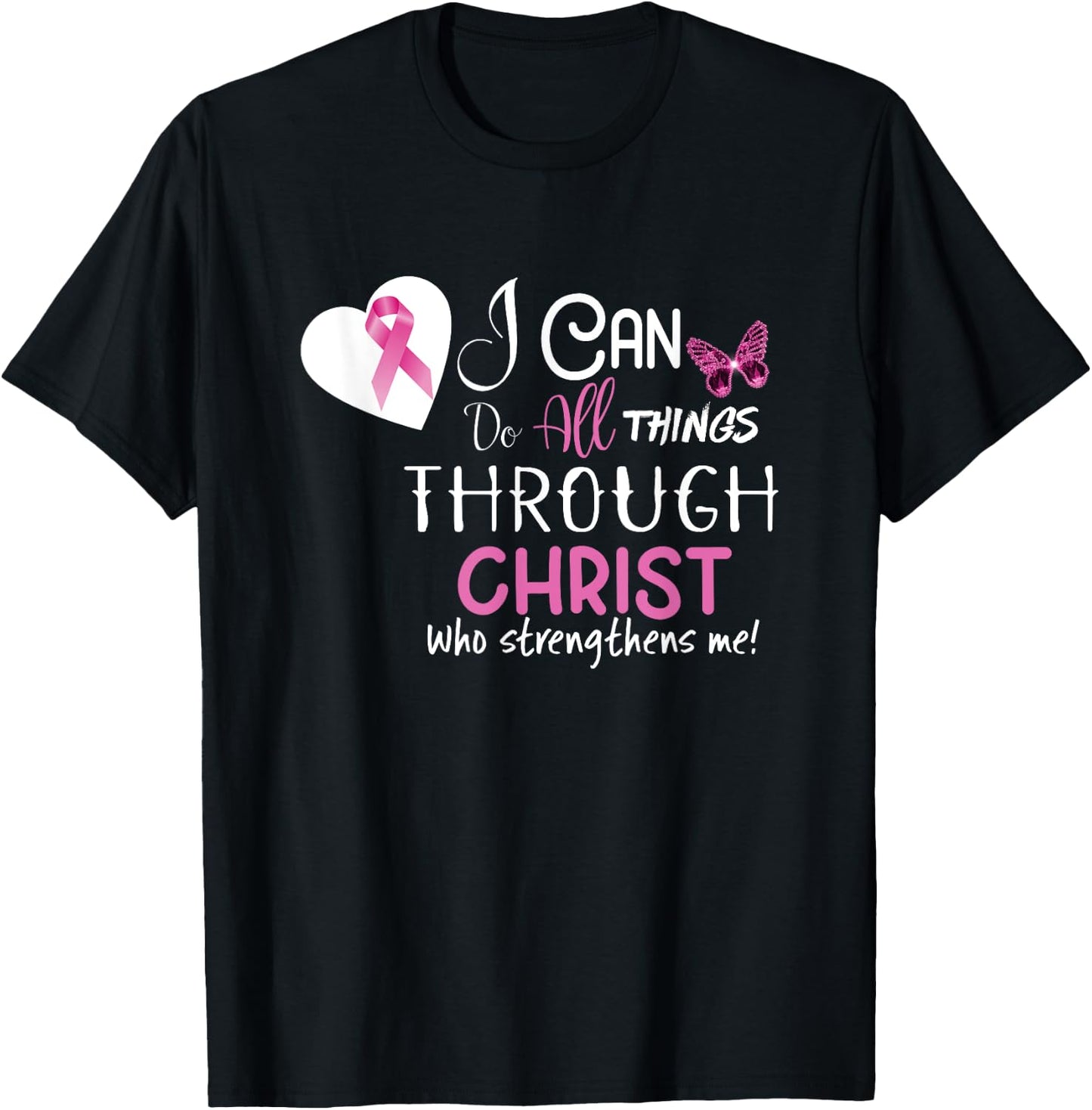 Christian Shirt for Breast Cancer T-Shirt - T-Shirt | Black
