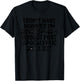 Post Apocalyptic Prepper Survivalist Skills Funny Gift T-Shirt - T-Shirt | Black