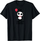 Dead Inside Miserably Depressed or Unhappy Cute Panda T-Shirt - T-Shirt | Black