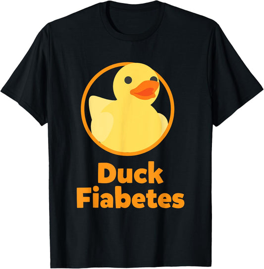 Funny Diabetes Duck Fiabetes T-Shirt - T-Shirt | Black