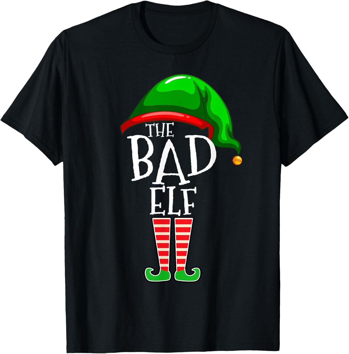The Bad Elf Group Matching Family Christmas Gift Outfit Set T-Shirt - T-Shirt | Black