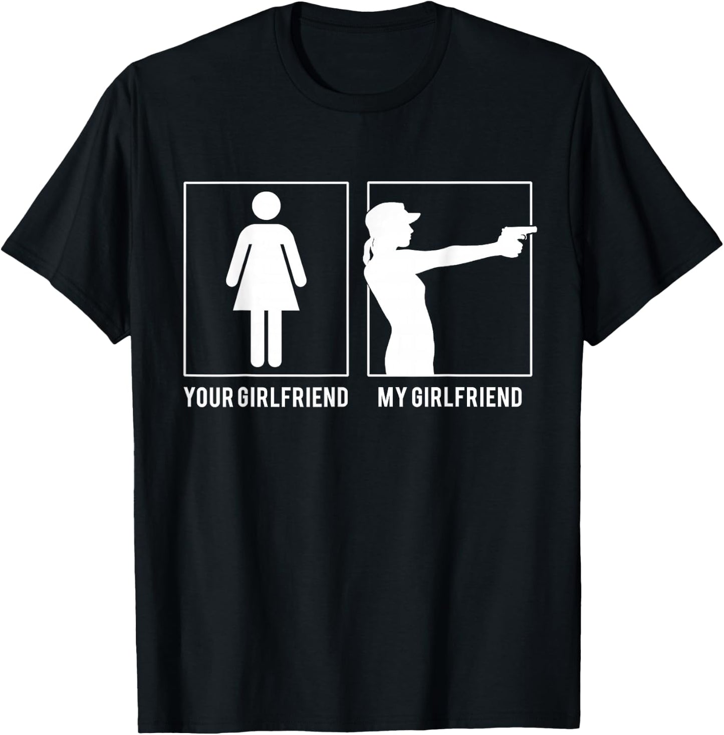 Gun - Your Girlfriend - My Girlfriend T Shirts T-Shirt - T-Shirt | Black