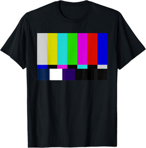 Color Bars TV Test Pattern T Shirt - Television Color Broadc T-Shirt - T-Shirt | Black