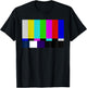 Color Bars TV Test Pattern T Shirt - Television Color Broadc T-Shirt - T-Shirt | Black