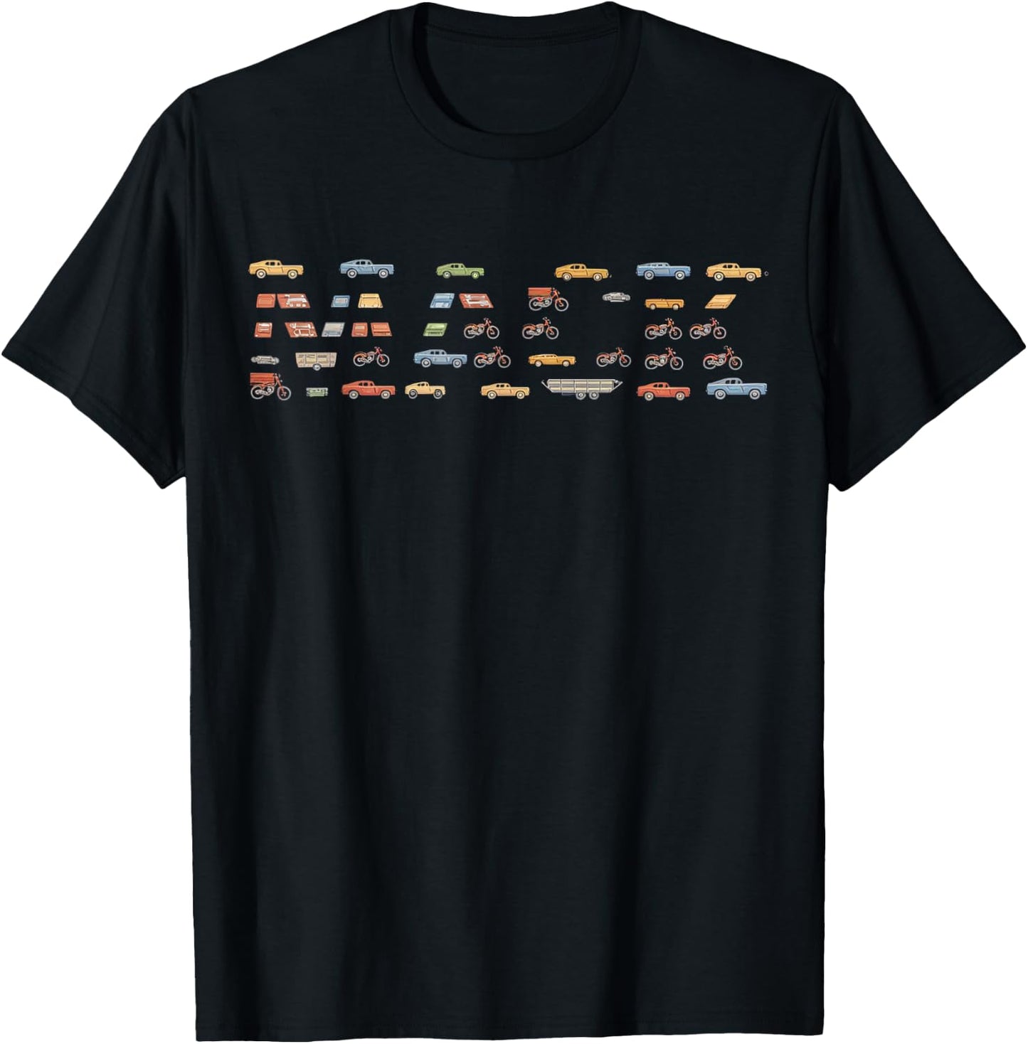 Mack Custom Name Personalized Classic Cars Boys Women Men T-Shirt - T-Shirt | Black