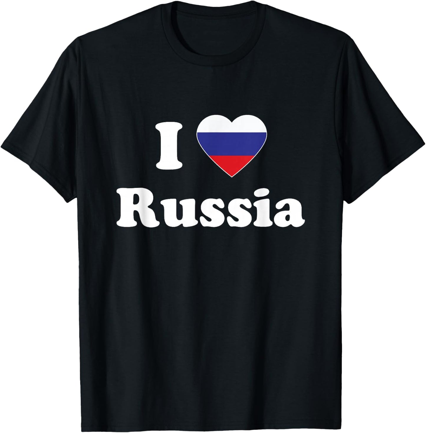 I Love Russia I Heart Russia Russian T-Shirt - T-Shirt | Black