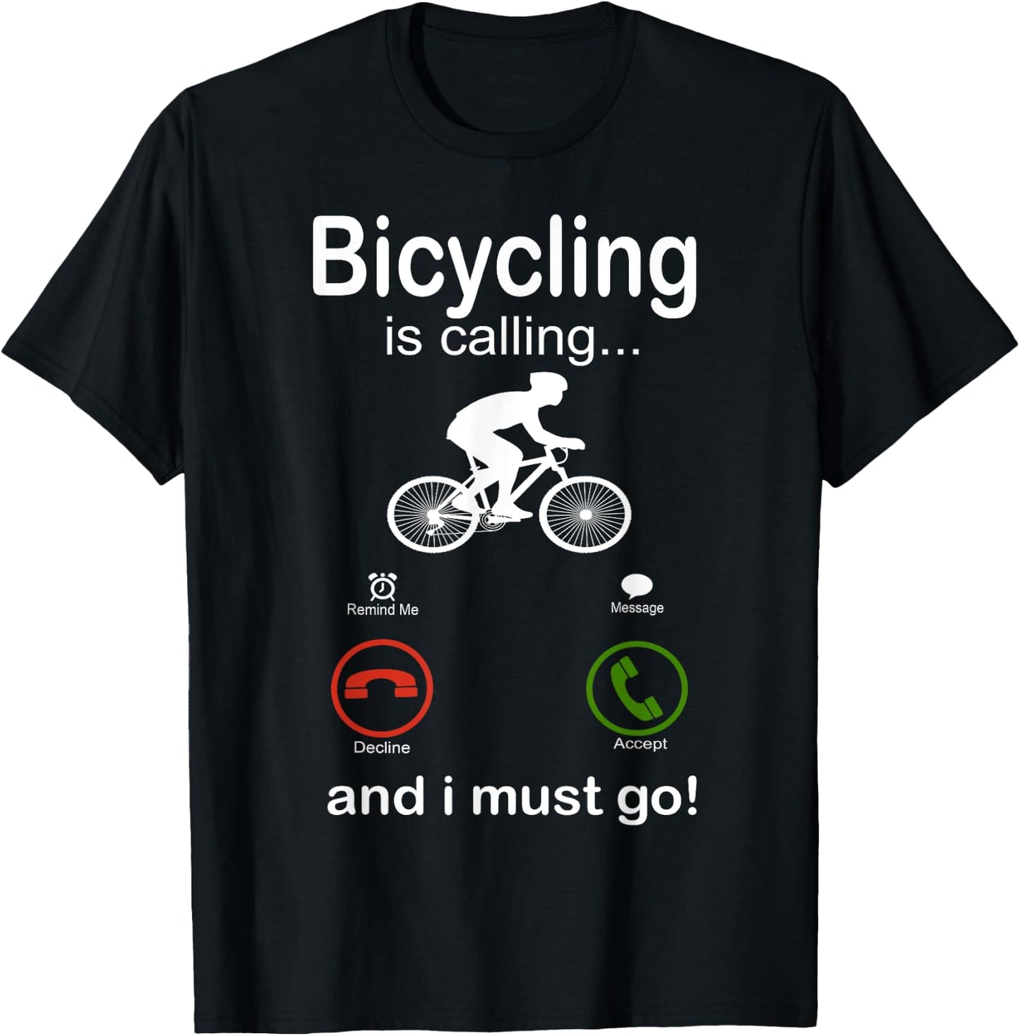 funny bicycling bicyclist gift Bicycle Rider cyclist T-Shirt - T-Shirt | Black