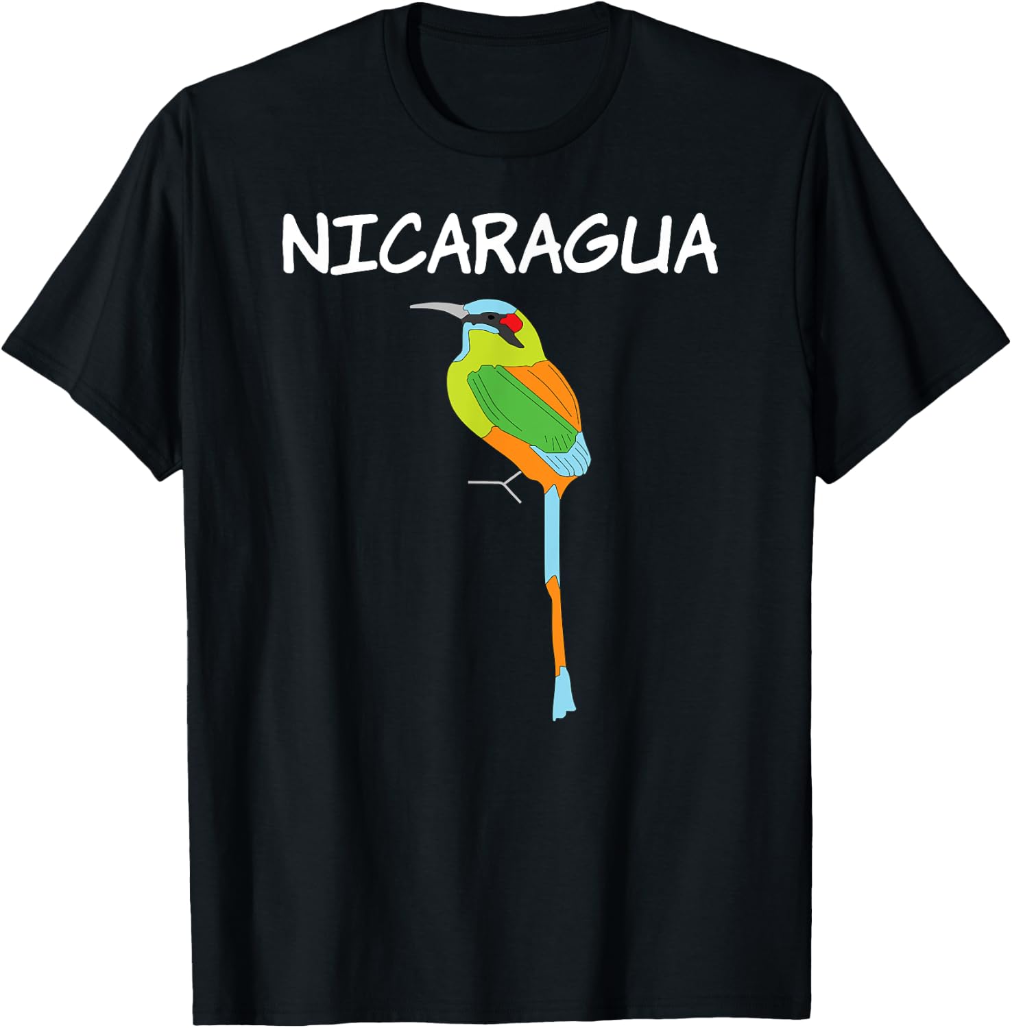 Nicaragua Nicaraguan Bird Central America Guardabarranco T-Shirt - T-Shirt | Black