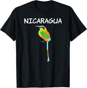 Nicaragua Nicaraguan Bird Central America Guardabarranco T-Shirt - T-Shirt | Black