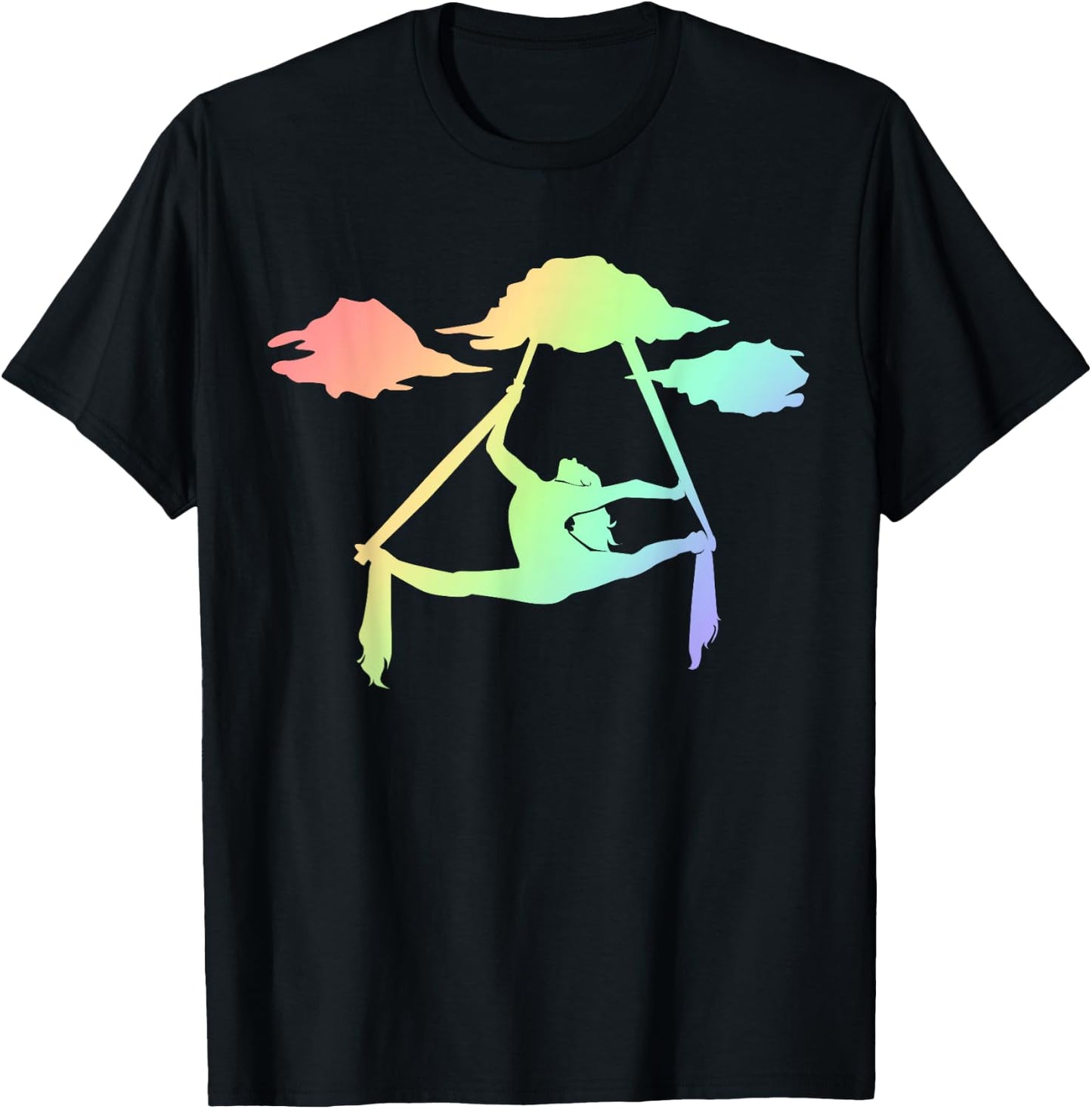 Aerial Silks Rainbow Girls, Trapeze Artist Outfits T-Shirt - T-Shirt | Black
