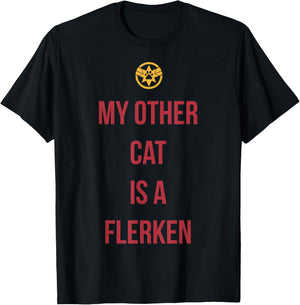 Captain Marvel My Other Cat Is A Flerken Bold Logo T-Shirt - T-Shirt | Black