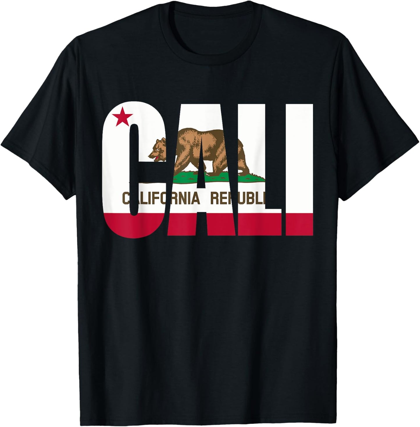 Republic of California State Flag T-Shirt - T-Shirt | Black