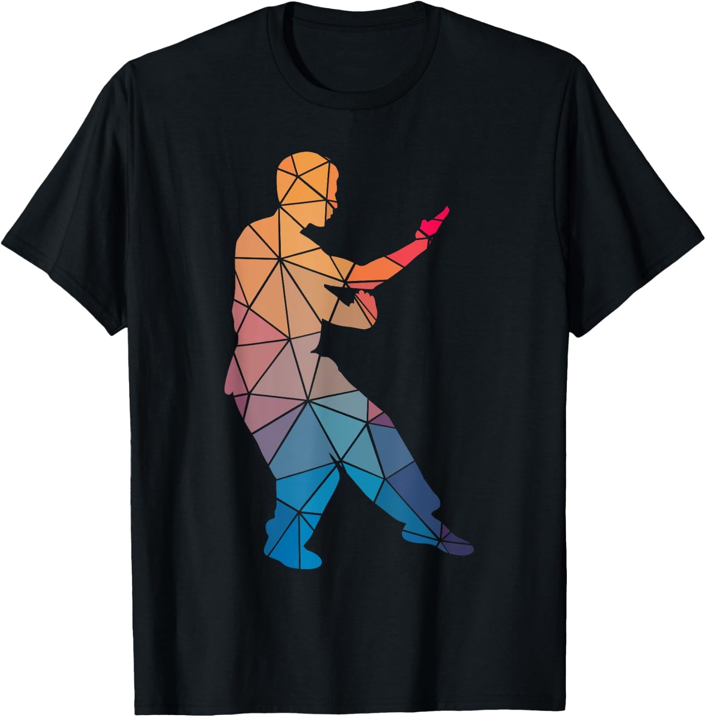 Geometric Cool Kung Fu Shape Gift T-Shirt - T-Shirt | Black