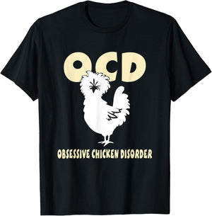OCD Obsessive Chicken Disorder Polish Chicken Lover T-Shirt - T-Shirt | Black