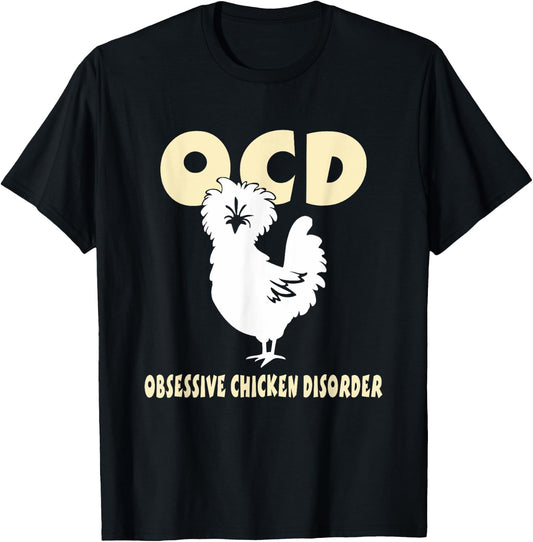 OCD Obsessive Chicken Disorder Polish Chicken Lover T-Shirt - T-Shirt | Black