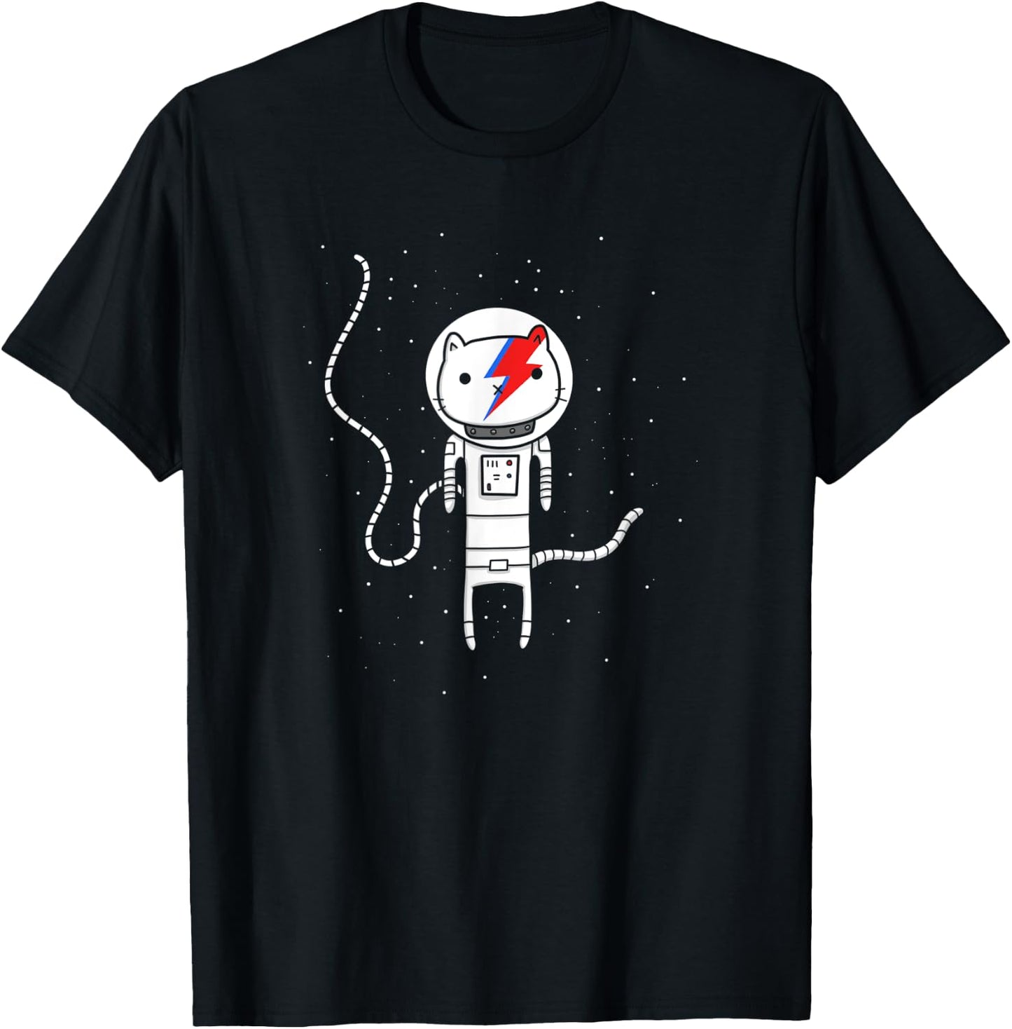 Vaporwave | Major Tom Cat Men Women Kids T-Shirt - T-Shirt | Black